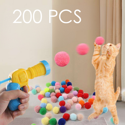 Cat Plush balls and Toy gun