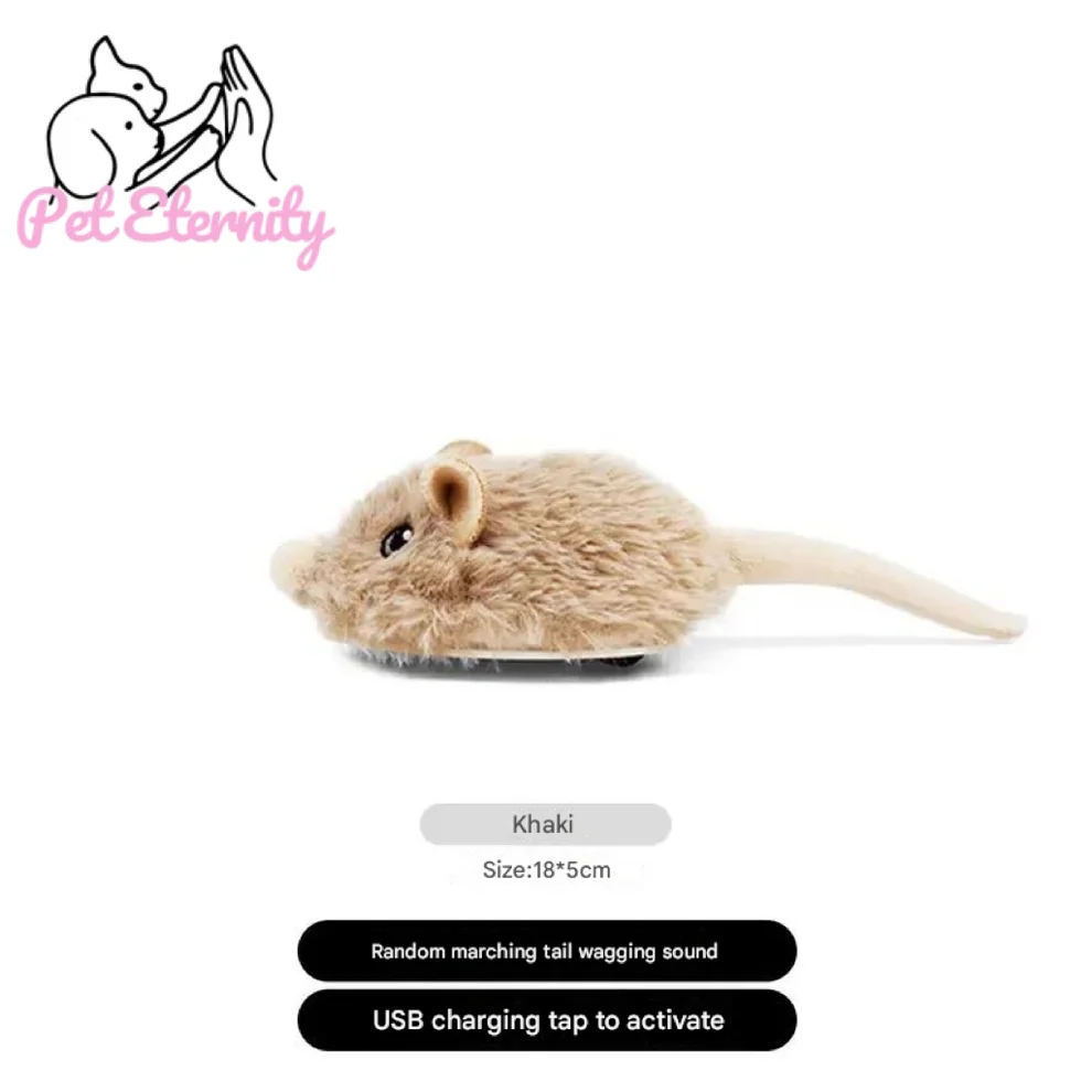 Smart Automatic Cat Toy -  Moving & Tail Shaking Mouse Toy for Pets