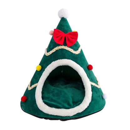 Christmas tree pet bed