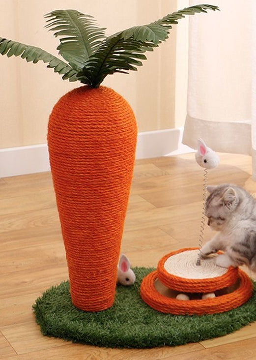 Carrot w/ mouse  2 in 1 Scratching and Ball Cat Toy