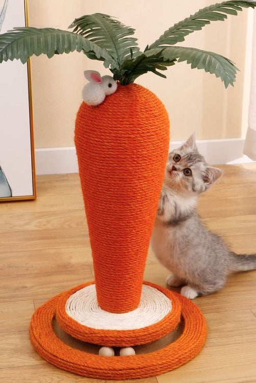 Carrot w/ mouse  2 in 1 Scratching and Ball Cat Toy