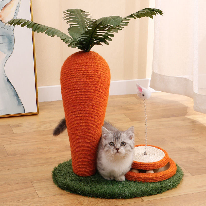 Carrot w/ mouse  2 in 1 Scratching and Ball Cat Toy