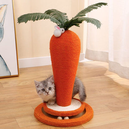 Carrot w/ mouse  2 in 1 Scratching and Ball Cat Toy