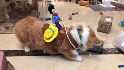 Santa pet rider / Cow boy Rider costume