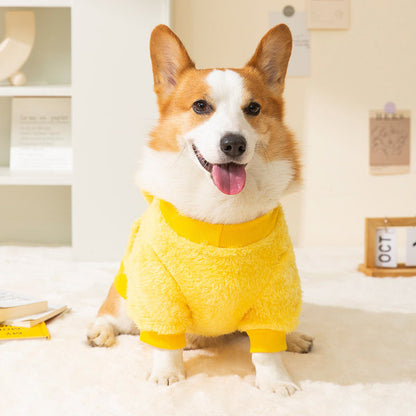 Dog jumper, with yellow mouse design