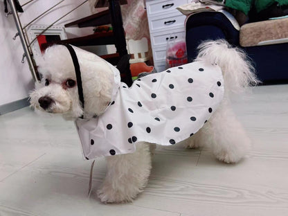 Cute Black and White Polka Dot small dog coat