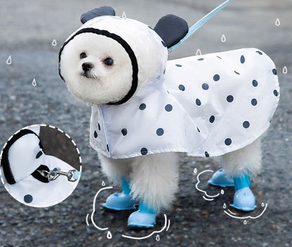 Cute Black and White Polka Dot small dog coat